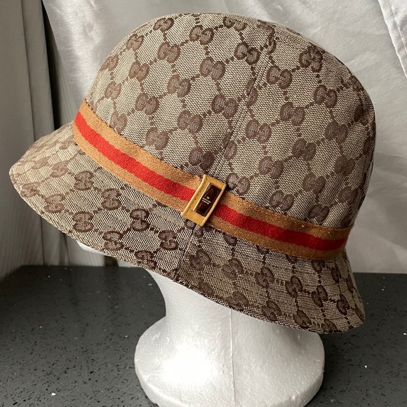 GUCCI GG LOGO CANVAS BUCKET HAT - Picture 3 of 8